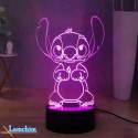 Lampa Stitch 3D Manga LED lampka nocna, Stitch 16 kolorów 3D