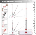 Masthome Mop podłogowy z funkcją spryskiwania 500 ml i 5 podkładkami