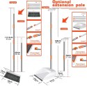 Miotla i szufelka na długim trzonku masztowym z wysuwaną rączką 130cm