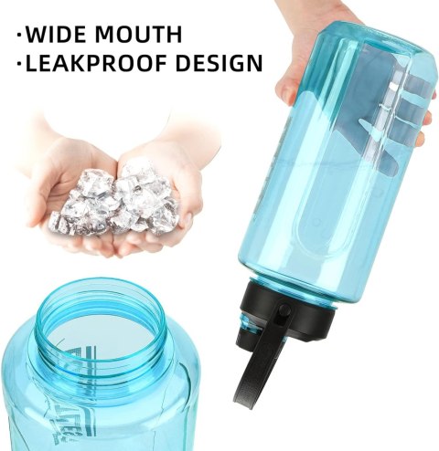 Olerd Butelka na wodę 2 L ze zdejmowanym sitkiem, bez BPA niebieski