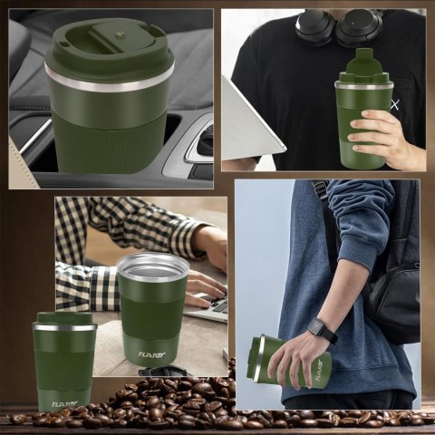 Tlater Coffee to Go Tumbler 380 ml izolowany kubek do kawy z pokrywką Tlater Coffee to Go Tumbler 380 ml izolowany kubek do kawy z pokrywką