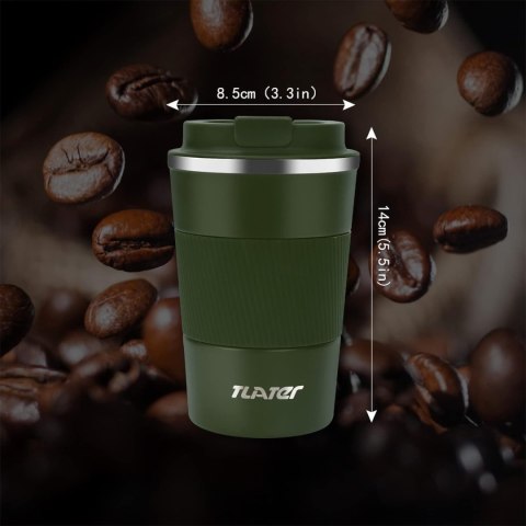 Tlater Coffee to Go Tumbler 380 ml izolowany kubek do kawy z pokrywką Tlater Coffee to Go Tumbler 380 ml izolowany kubek do kawy z pokrywką