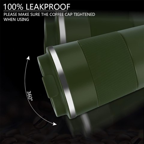 Tlater Coffee to Go Tumbler 380 ml izolowany kubek do kawy z pokrywką Tlater Coffee to Go Tumbler 380 ml izolowany kubek do kawy z pokrywką