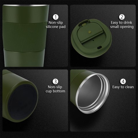 Tlater Coffee to Go Tumbler 380 ml izolowany kubek do kawy z pokrywką Tlater Coffee to Go Tumbler 380 ml izolowany kubek do kawy z pokrywką