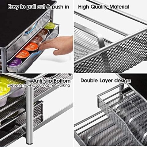 Uchwyt na kapsułki Masthome Dolce Gusto 72 szt. z 2 szufladami