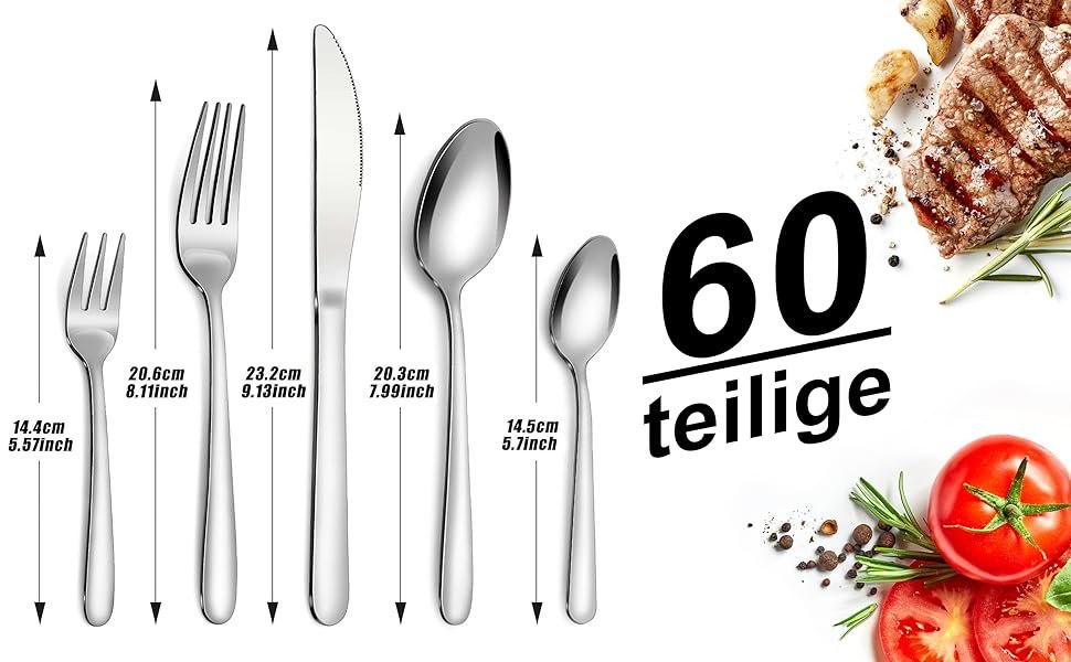 Zestaw sztućców, 6-osobowy zestaw sztućców, sztućce, 30-częściowy zestaw sztućców