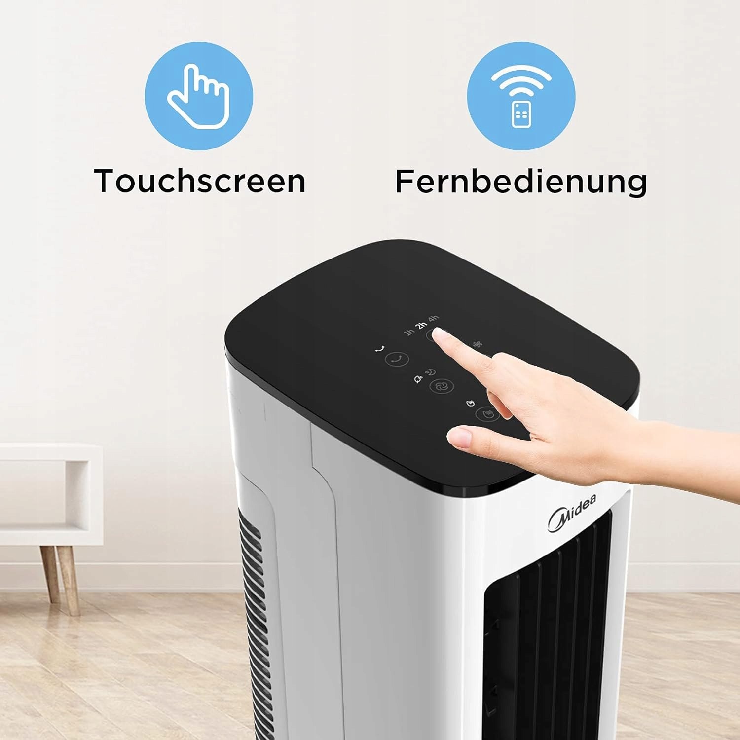 Midea klimatyzator przenośny biały mobilny chłodzenie do domu i biura Kolor dominujący biały