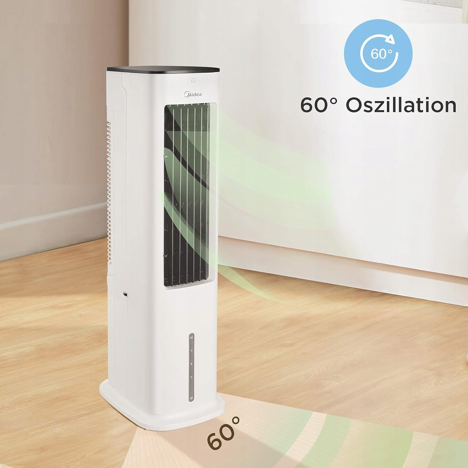 Midea klimatyzator przenośny biały mobilny chłodzenie do domu i biura Sterowanie zdalne